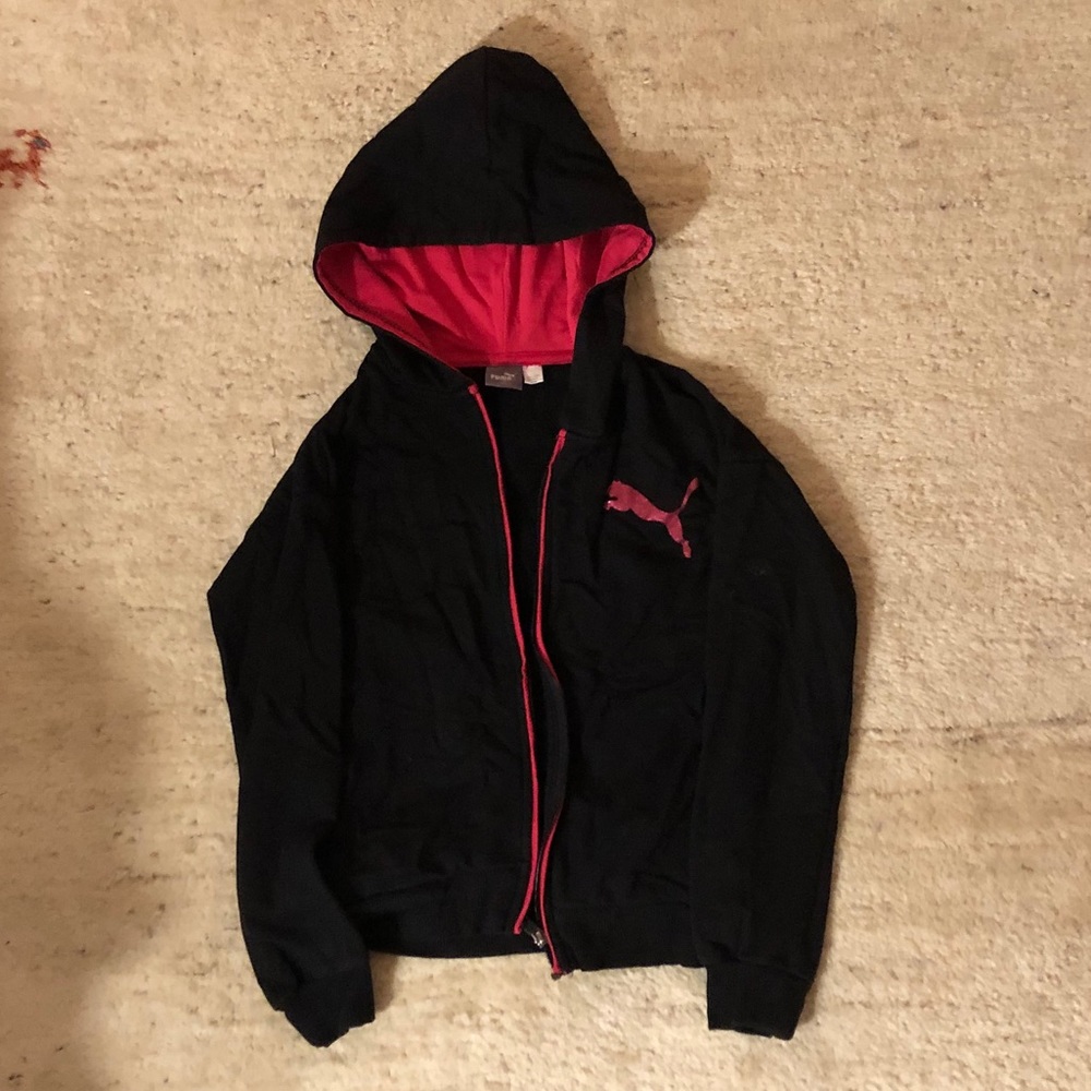 Puma black zippered hoodie